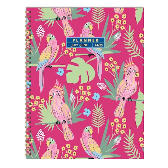 TF Publishing 2024 - 2025 Pretty Parrot Large Spiral Planner